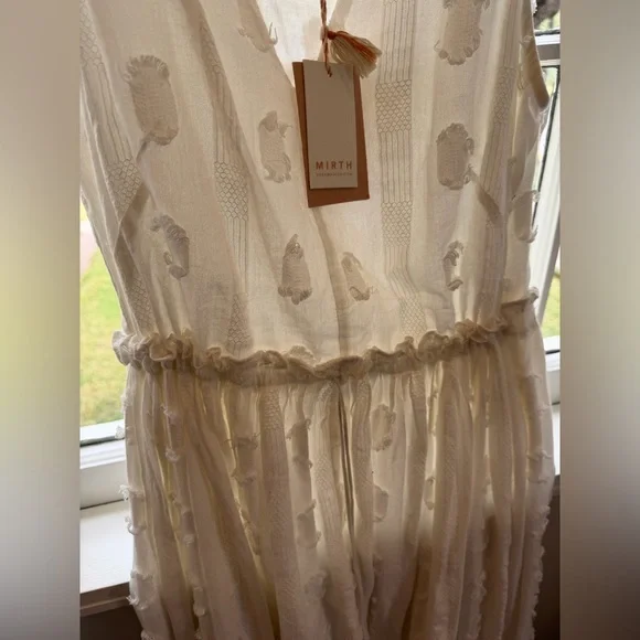 MIRTH Antibes White Handcrafted Maxi Dress Size M NWT - Picture 3 of 5